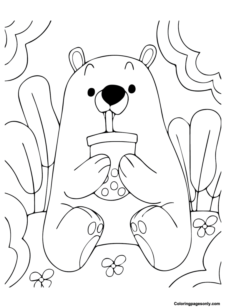 98 Boba Tea Coloring Pages Printable 36