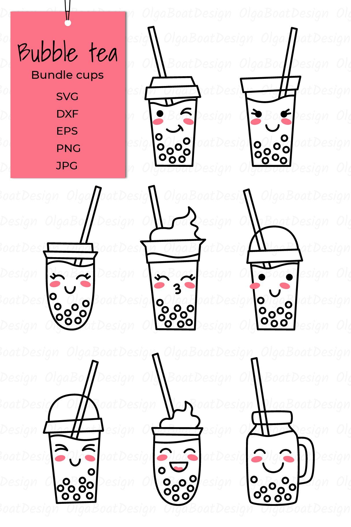 98 Boba Tea Coloring Pages Printable 48