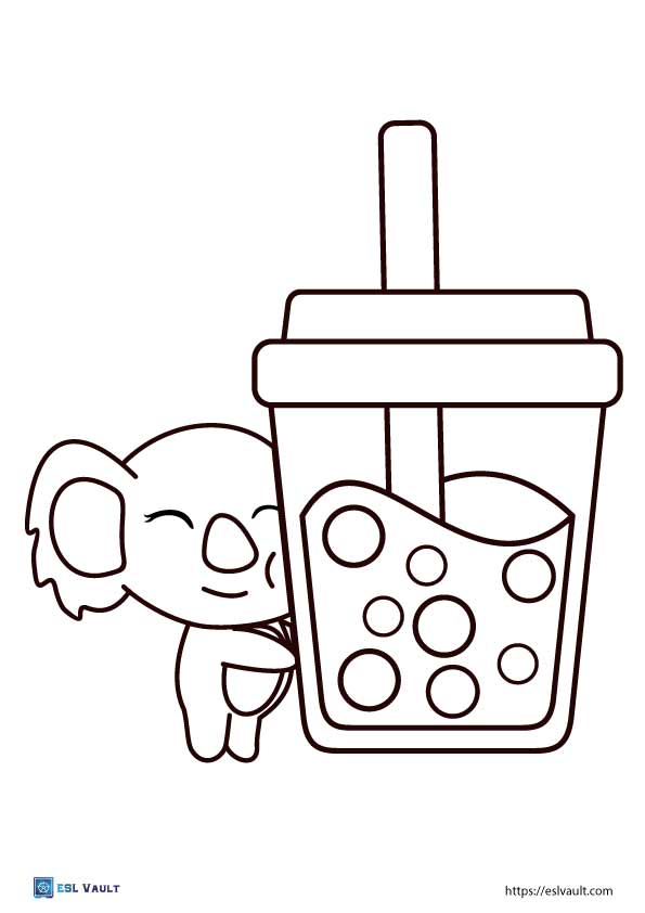 98 Boba Tea Coloring Pages Printable 50