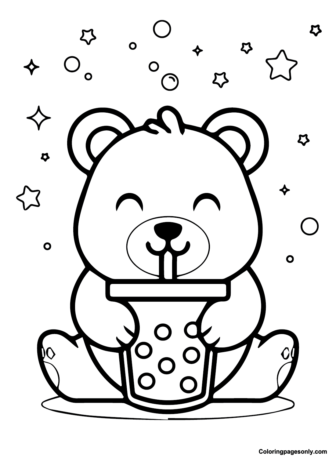 98 Boba Tea Coloring Pages Printable 62