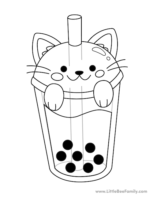 98 Boba Tea Coloring Pages Printable 63