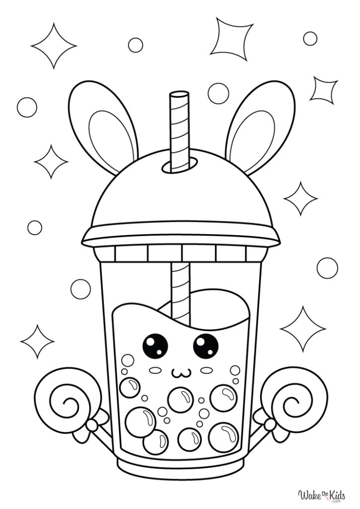 98 Boba Tea Coloring Pages Printable 77