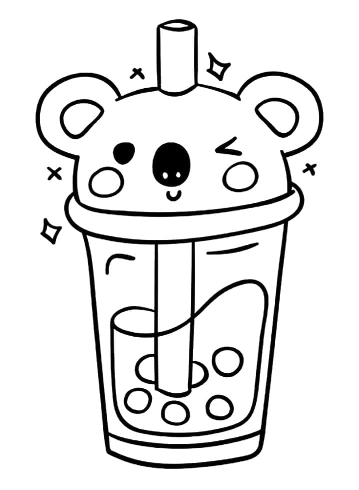 98 Boba Tea Coloring Pages Printable 78