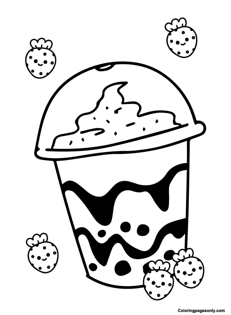 98 Boba Tea Coloring Pages Printable 86