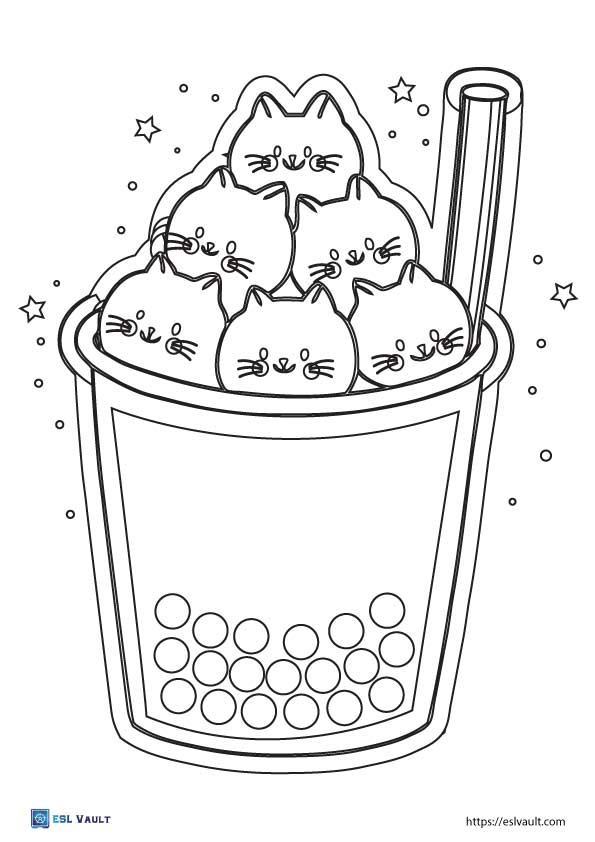 98 Boba Tea Coloring Pages Printable 89