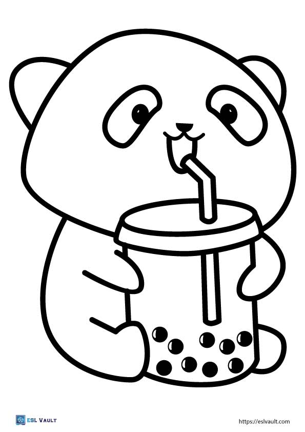 98 Boba Tea Coloring Pages Printable 93