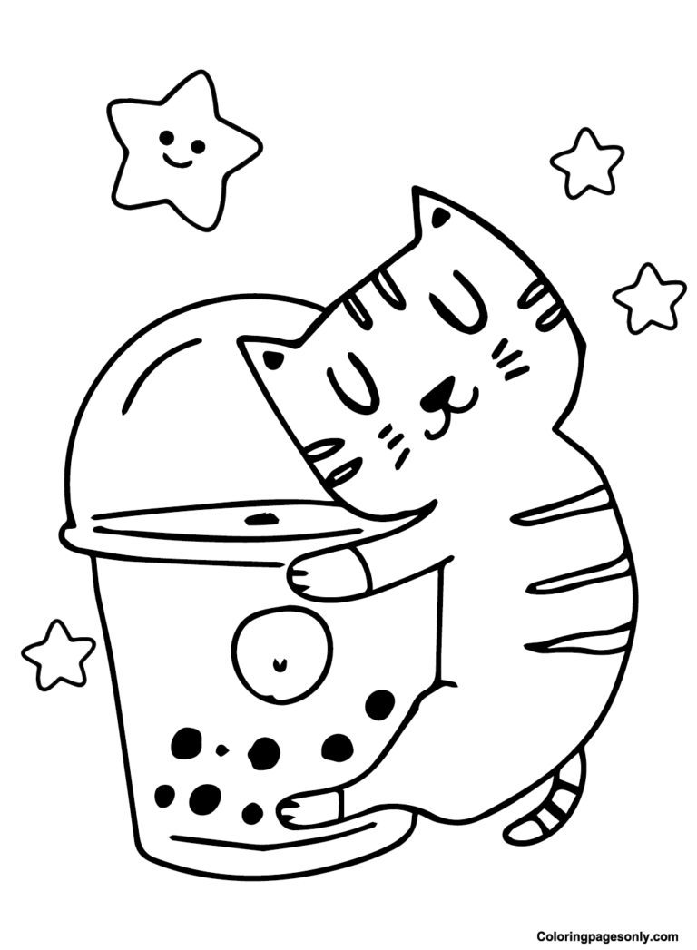 98 Boba Tea Coloring Pages Printable 95