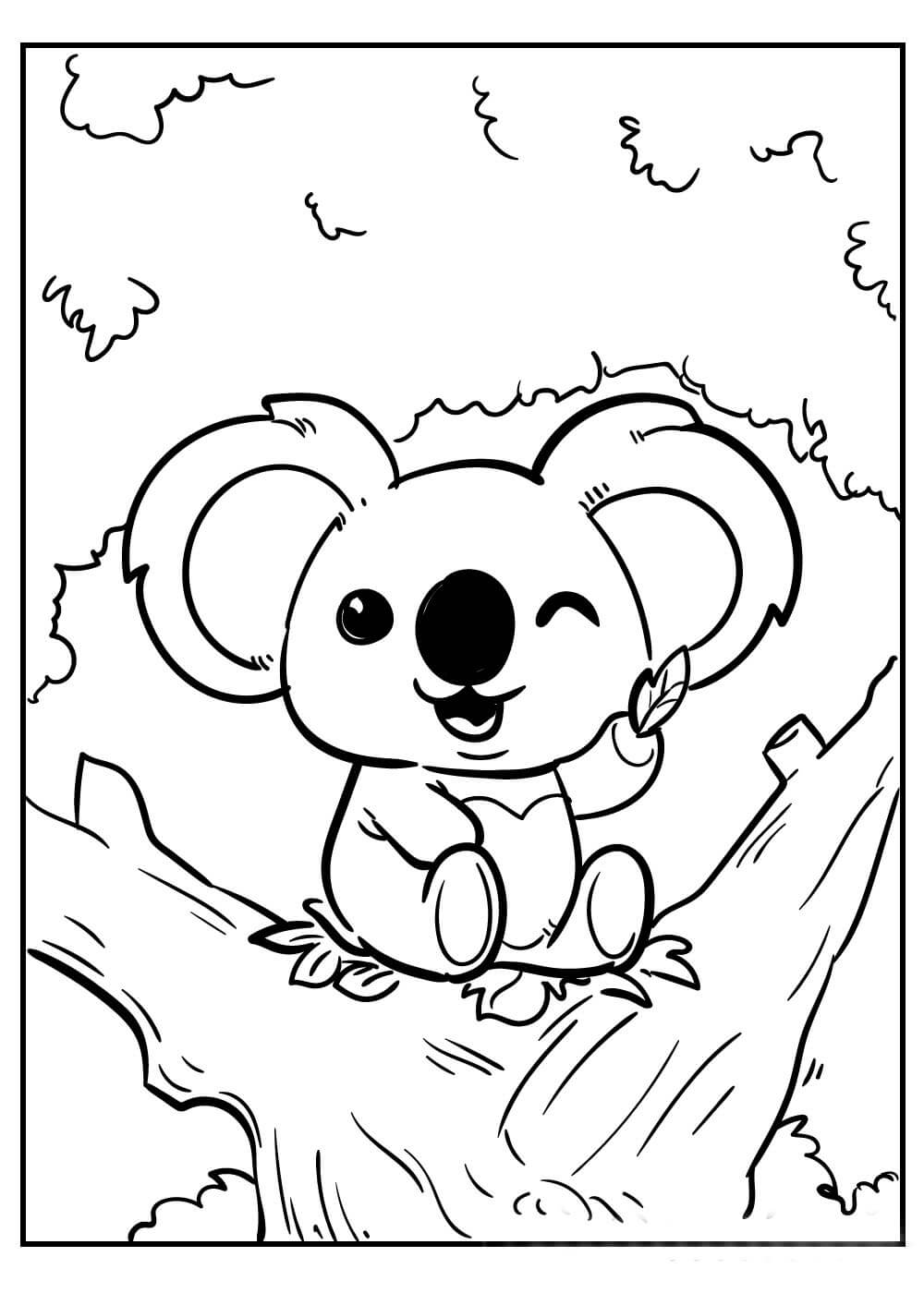 98 Delightful Koala Coloring Pages Printable 10