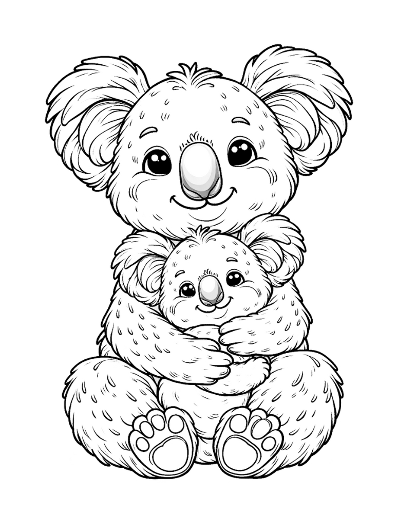 98 Delightful Koala Coloring Pages Printable 2