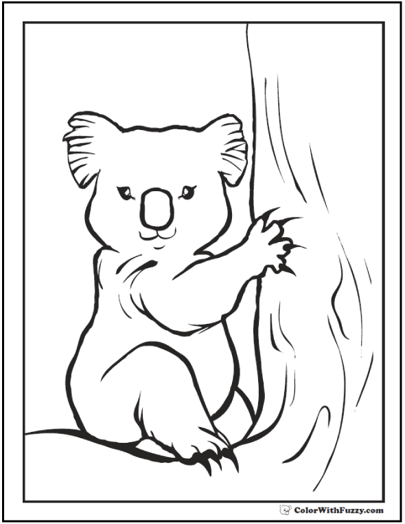 98 Delightful Koala Coloring Pages Printable 21