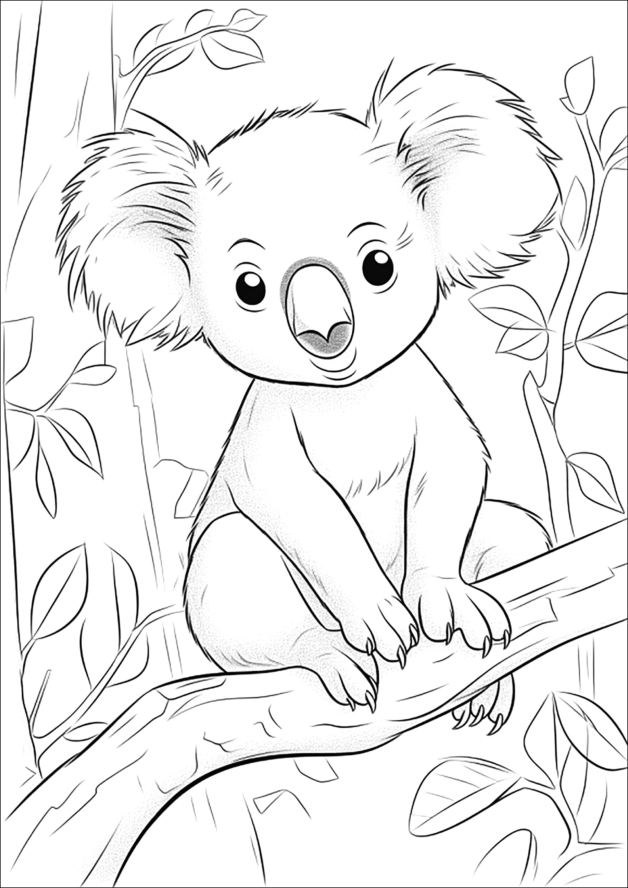 98 Delightful Koala Coloring Pages Printable 23