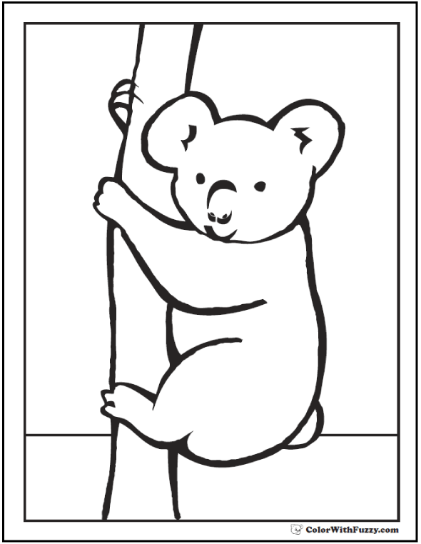 98 Delightful Koala Coloring Pages Printable 29