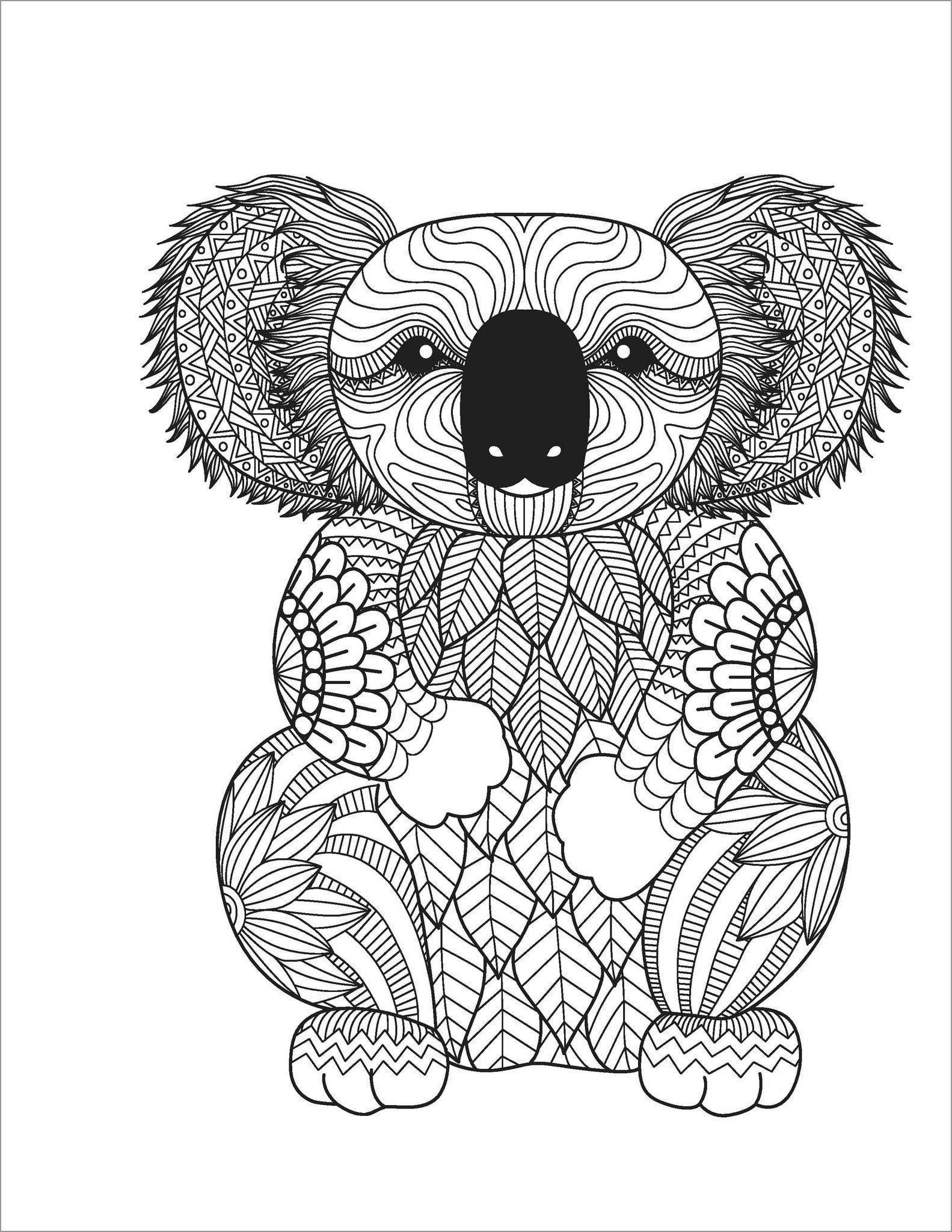 98 Delightful Koala Coloring Pages Printable 30