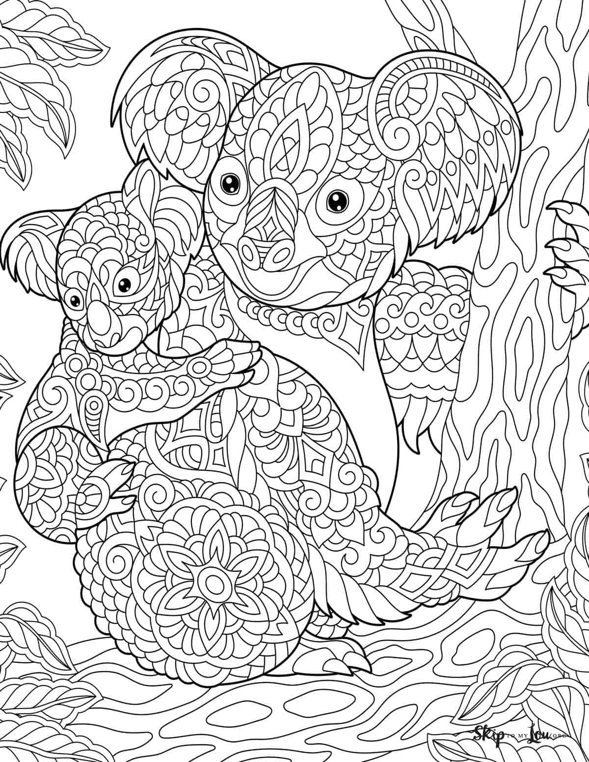 98 Delightful Koala Coloring Pages Printable 53