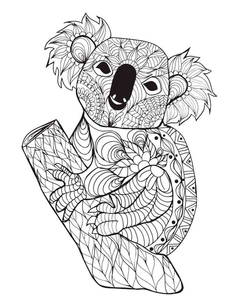 98 Delightful Koala Coloring Pages Printable 55