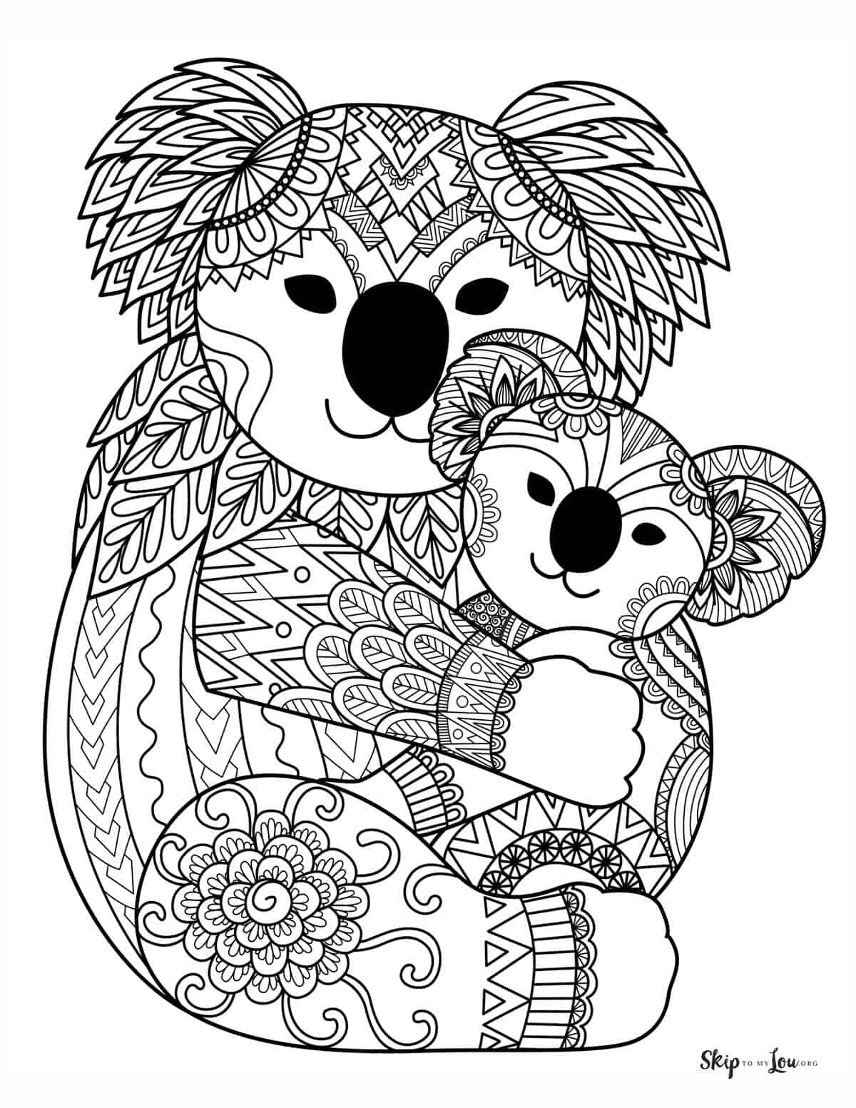 98 Delightful Koala Coloring Pages Printable 9