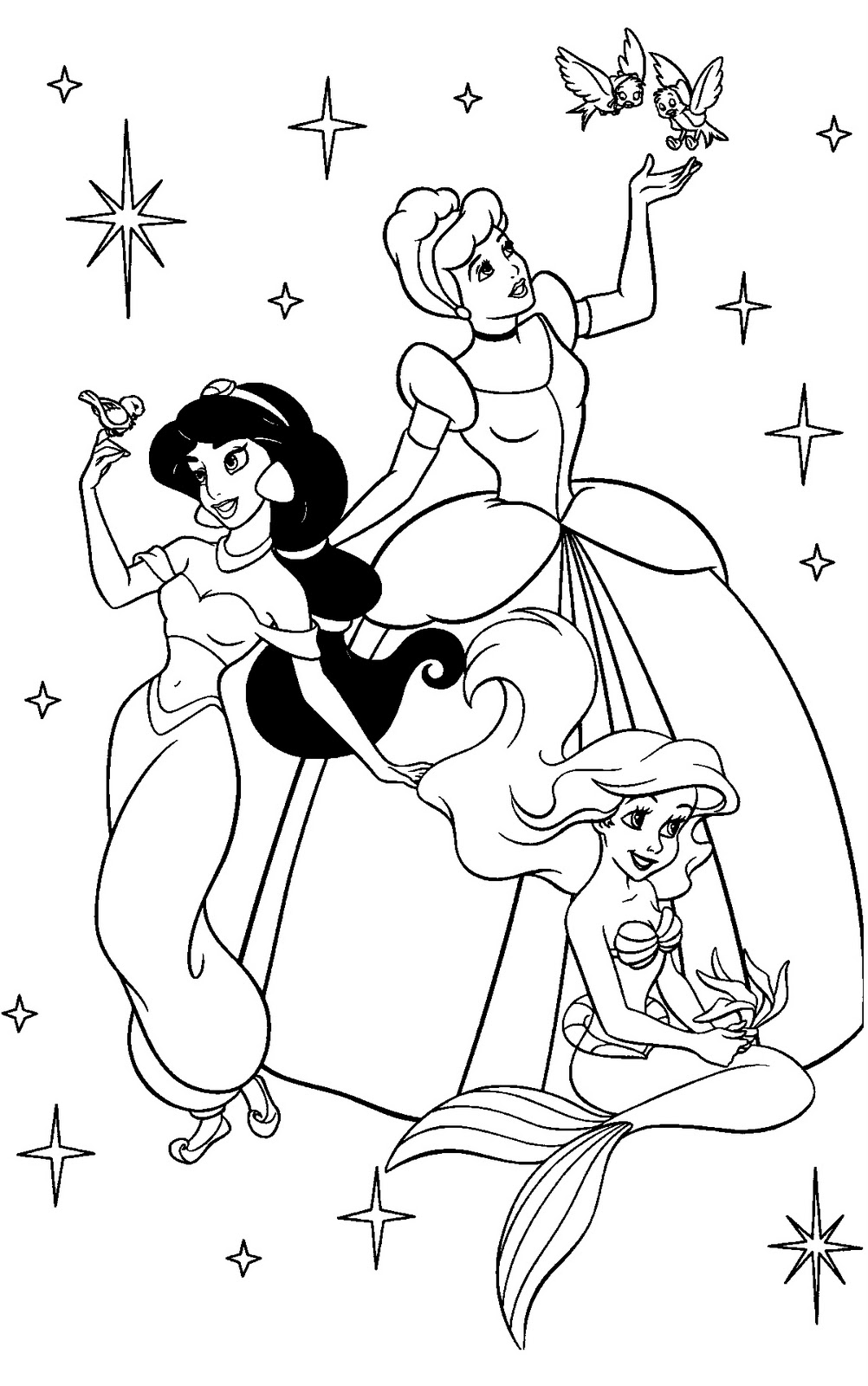 99 Disney Princess Coloring Pages for Kids Printable 12