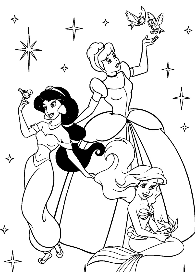 99 Disney Princess Coloring Pages for Kids Printable 17