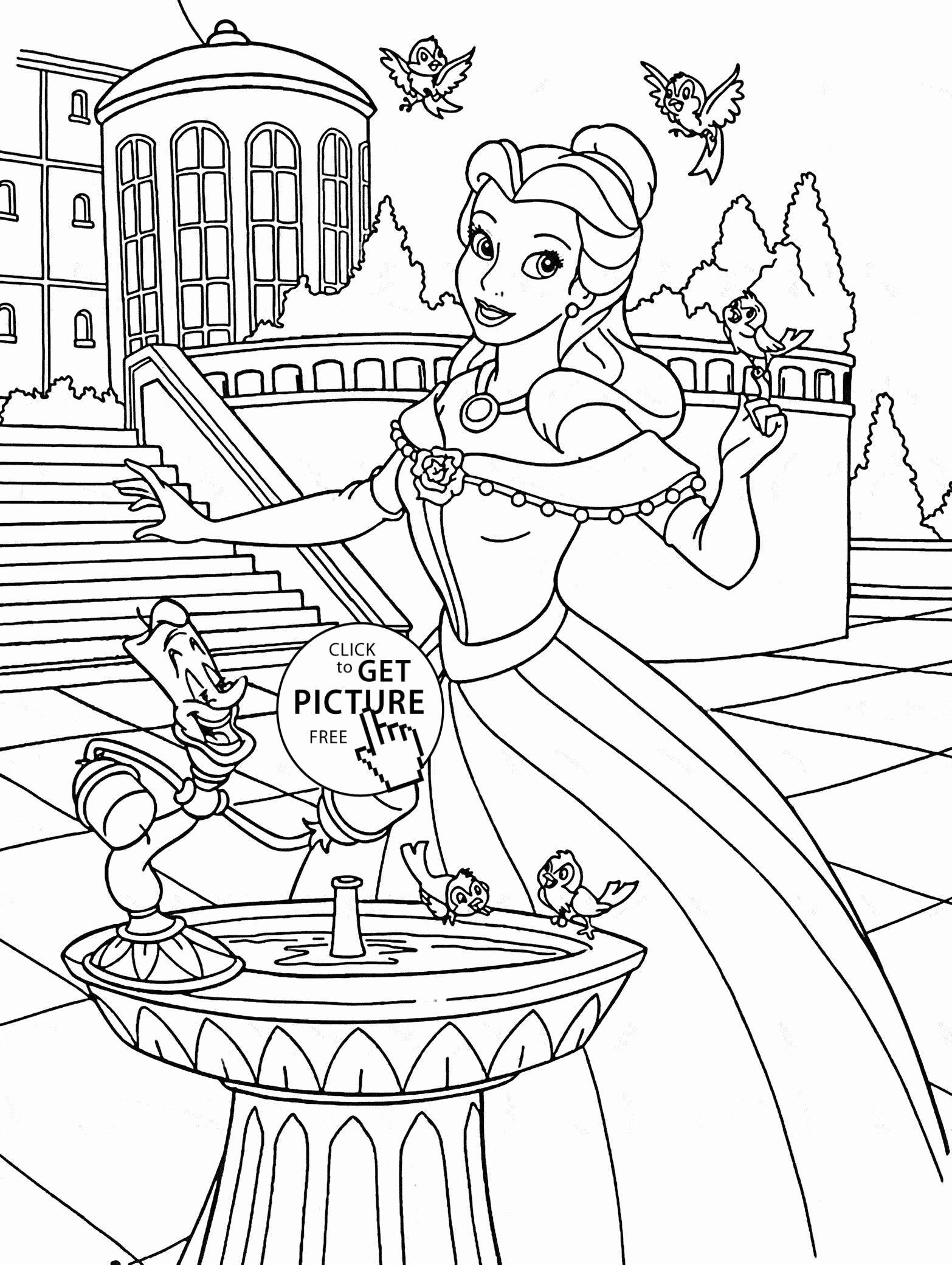 99 Disney Princess Coloring Pages for Kids Printable 20