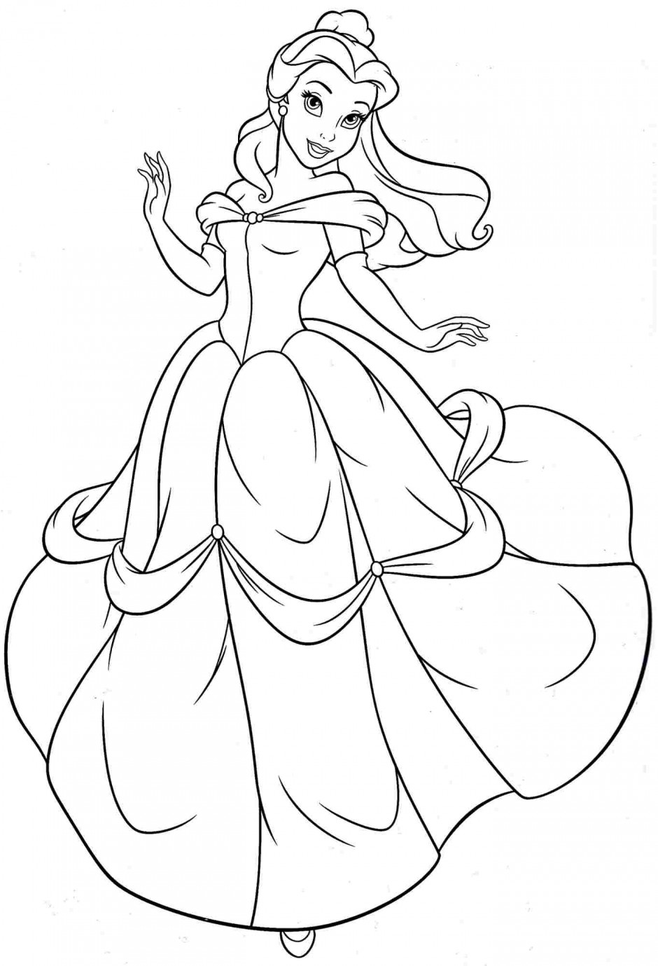 99 Disney Princess Coloring Pages for Kids Printable 24