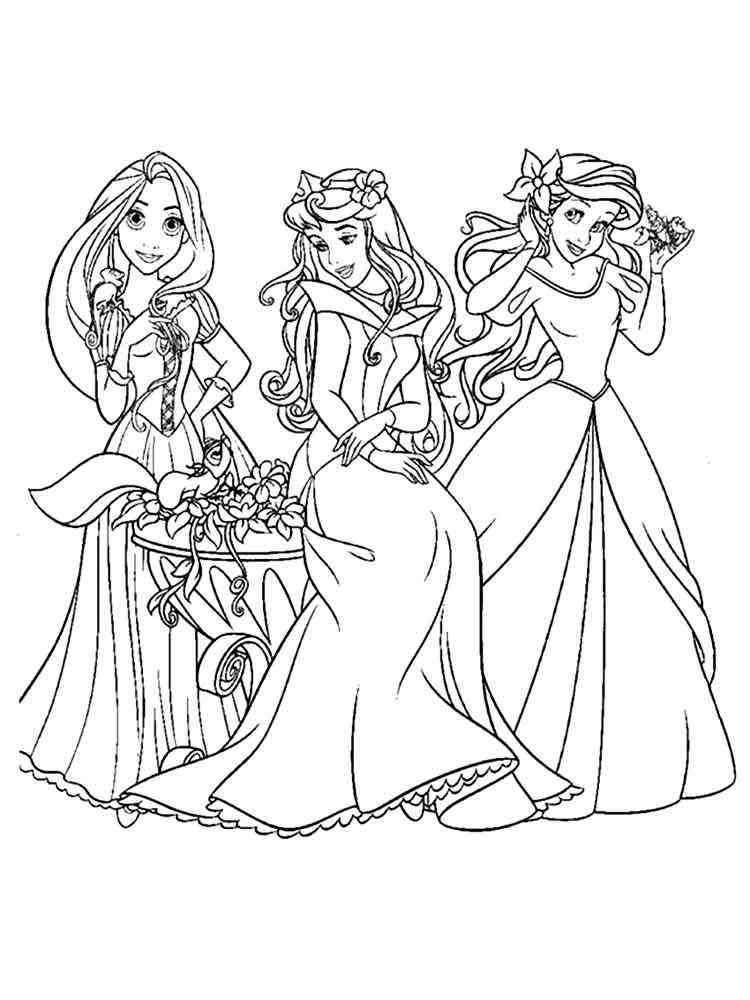 99 Disney Princess Coloring Pages for Kids Printable 4