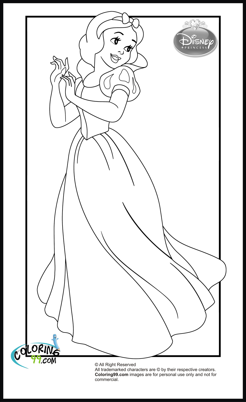 99 Disney Princess Coloring Pages for Kids Printable 43