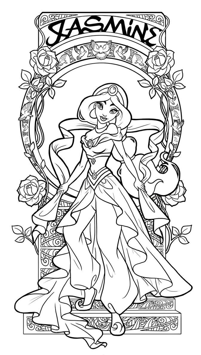 99 Disney Princess Coloring Pages for Kids Printable 45