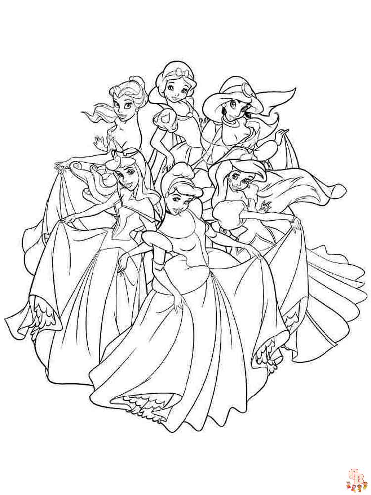 99 Disney Princess Coloring Pages for Kids Printable 46