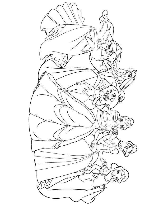 99 Disney Princess Coloring Pages for Kids Printable 49