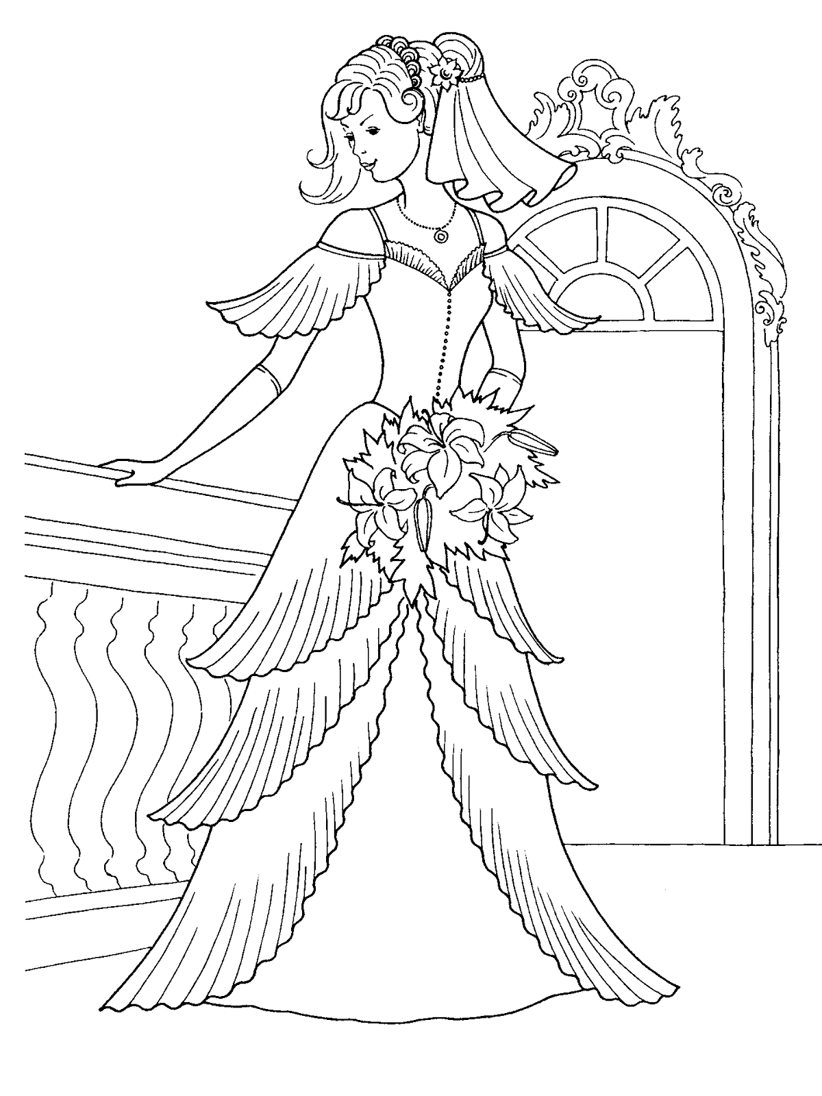 99 Disney Princess Coloring Pages for Kids Printable 53