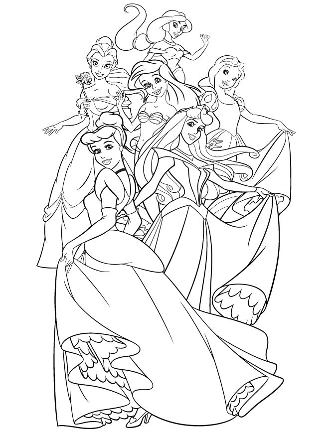 99 Disney Princess Coloring Pages for Kids Printable 54