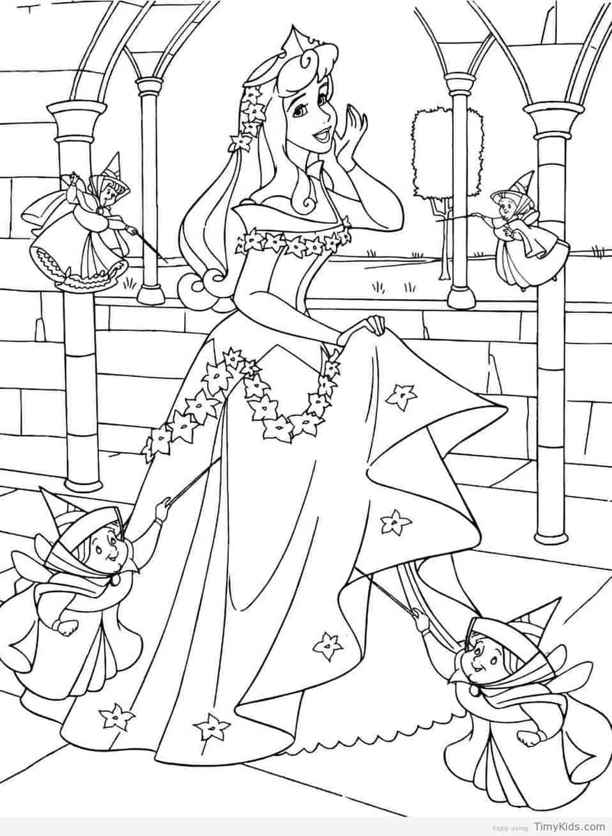 99 Disney Princess Coloring Pages for Kids Printable 56