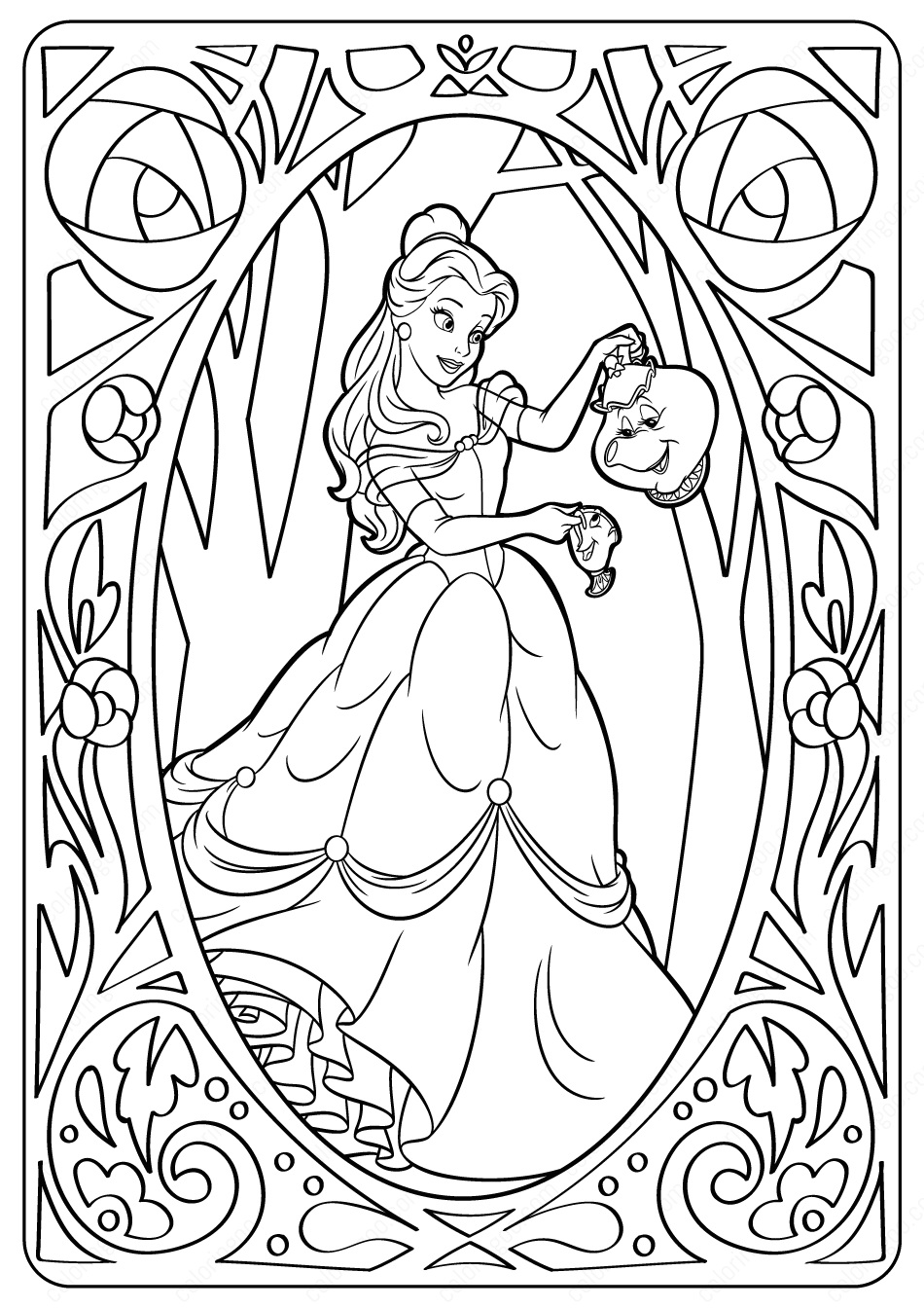 99 Disney Princess Coloring Pages for Kids Printable 61