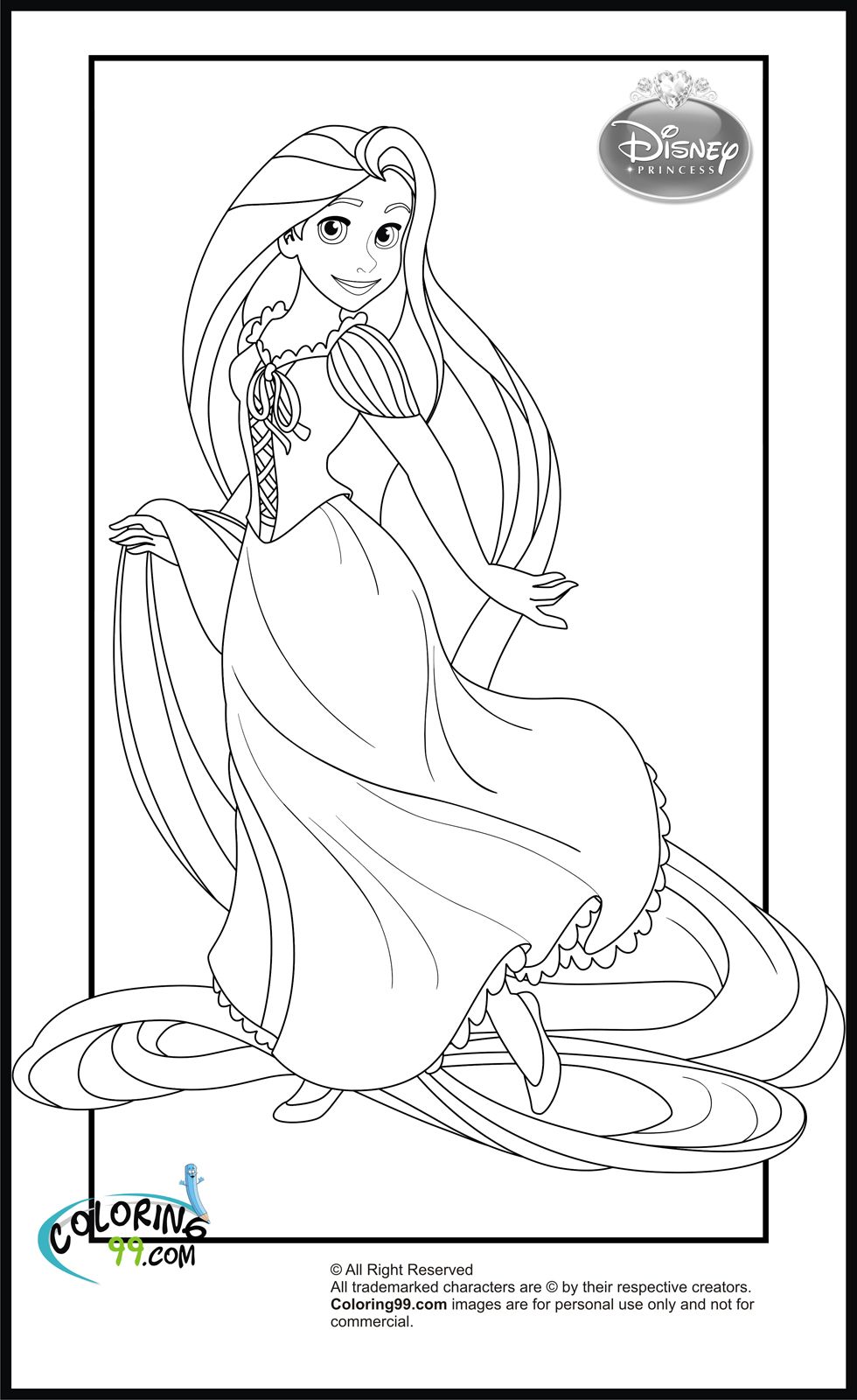 99 Disney Princess Coloring Pages for Kids Printable 66