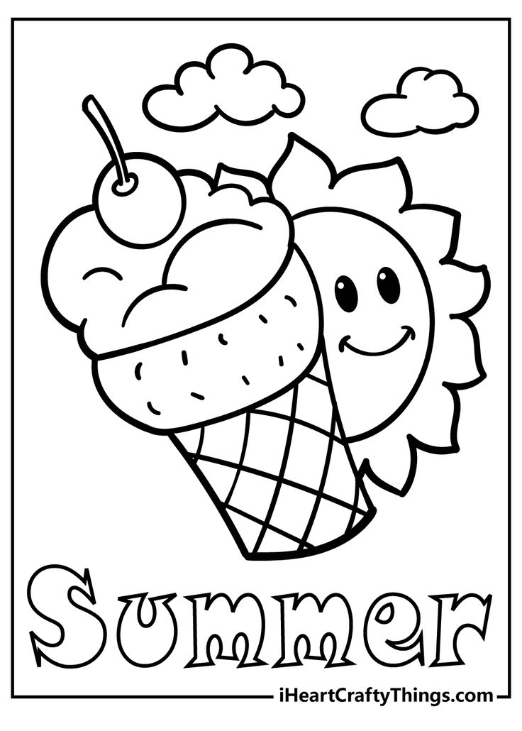 All New Sunny Summer Coloring Pages for Printable 11