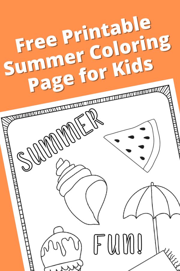 All New Sunny Summer Coloring Pages for Printable 14