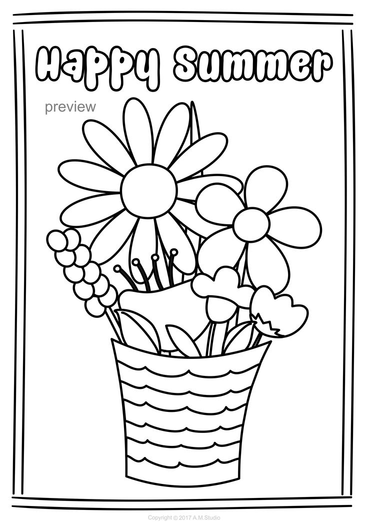 All New Sunny Summer Coloring Pages for Printable 16