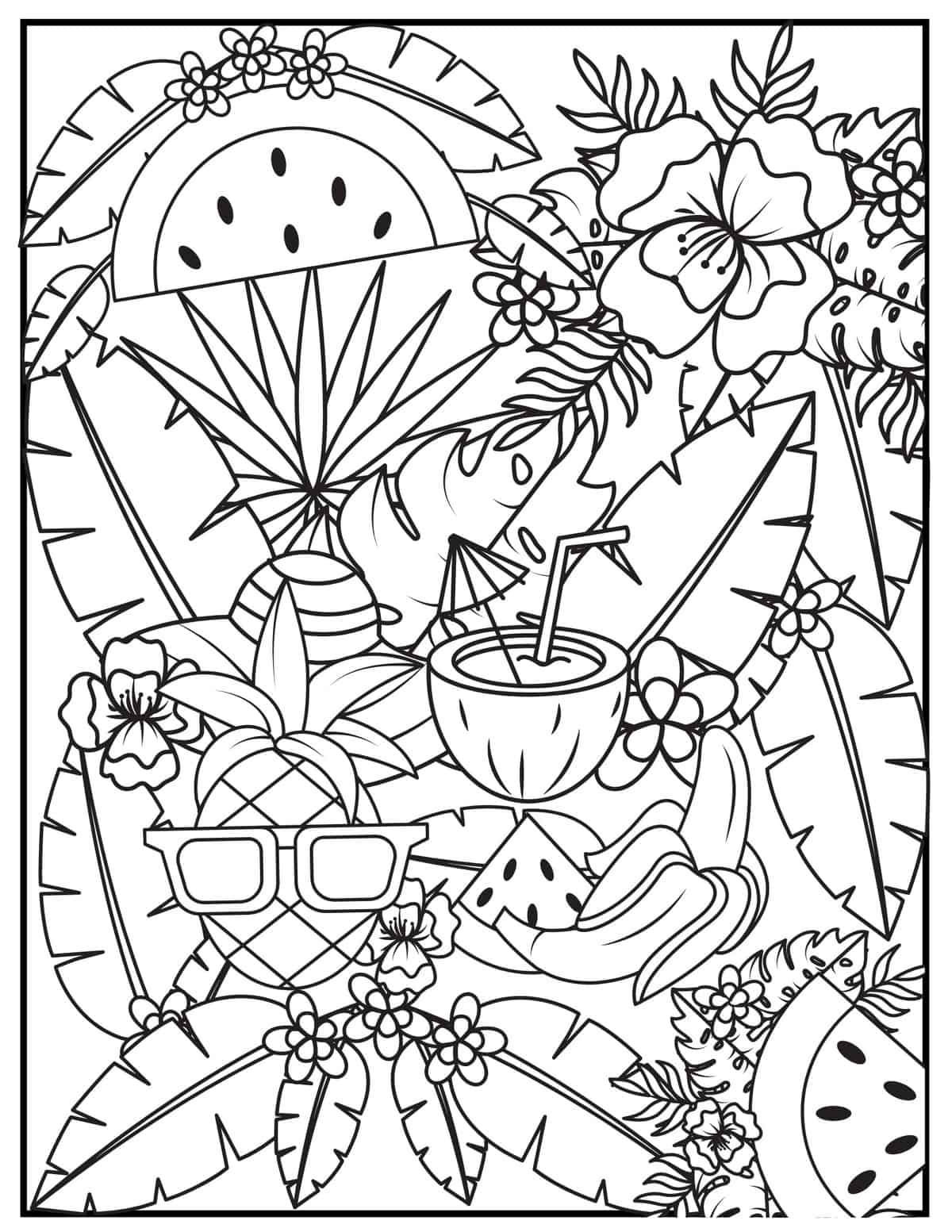 All New Sunny Summer Coloring Pages for Printable 23