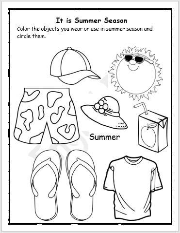 All New Sunny Summer Coloring Pages for Printable 34