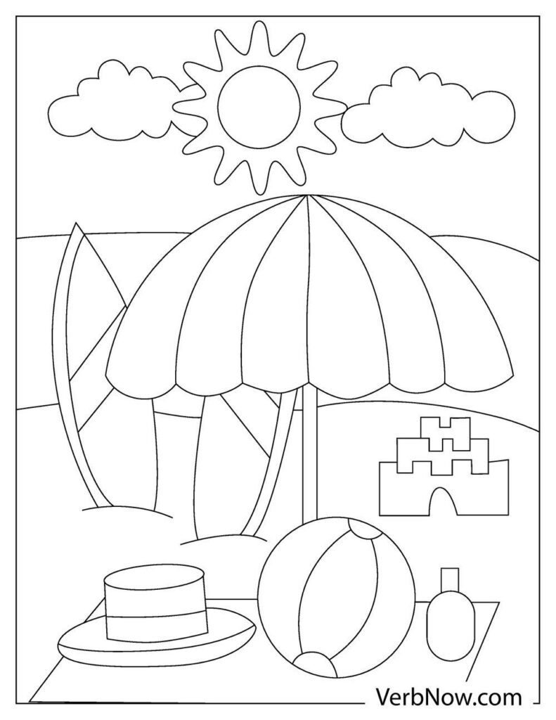 All New Sunny Summer Coloring Pages for Printable 9