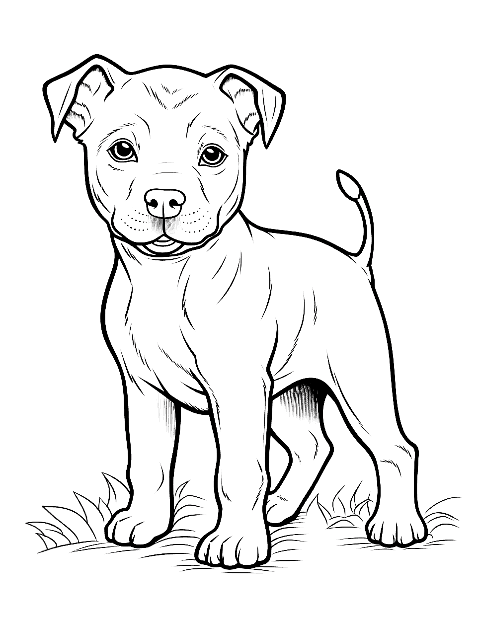 Awesome Pitbull Coloring Pages Printable 13