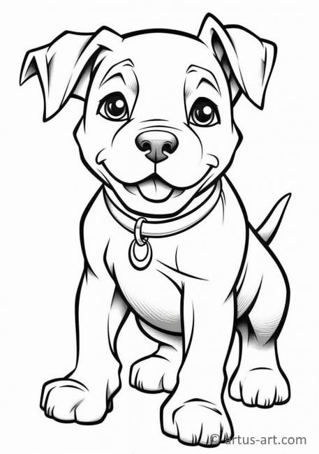 Awesome Pitbull Coloring Pages Printable 15