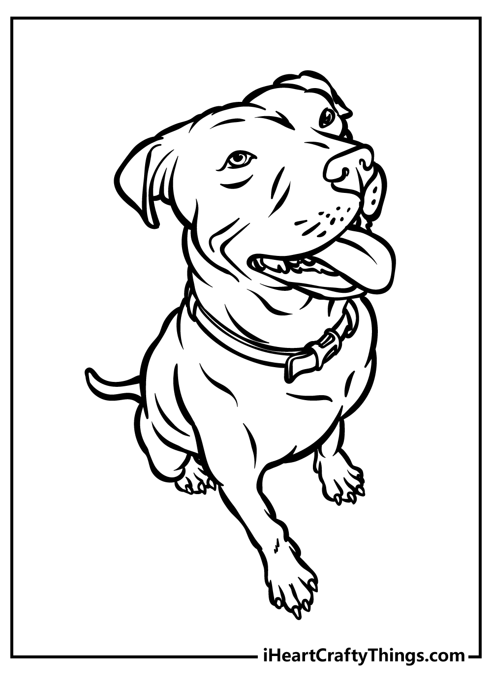 Awesome Pitbull Coloring Pages Printable 2