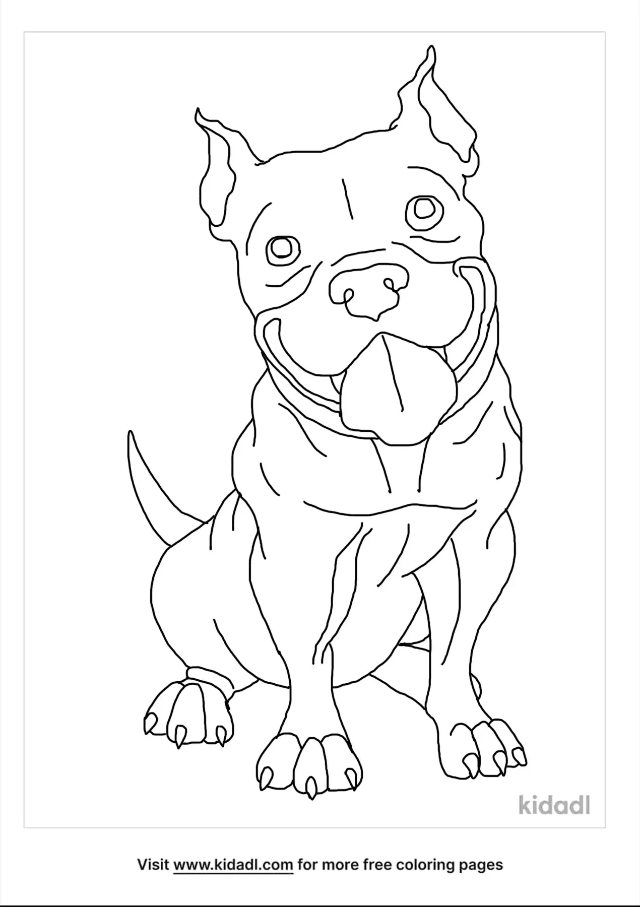 Awesome Pitbull Coloring Pages Printable 27