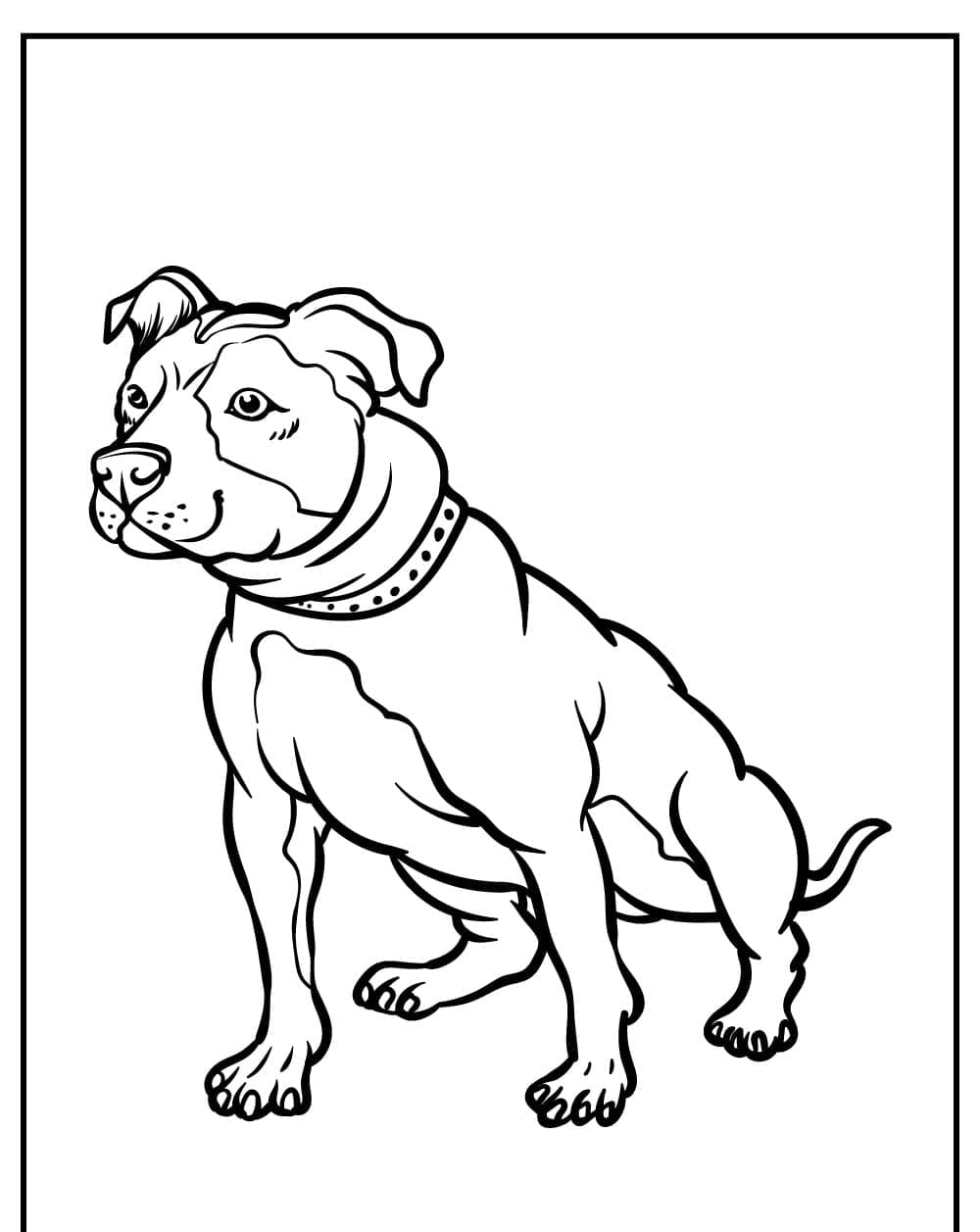 Awesome Pitbull Coloring Pages Printable 31