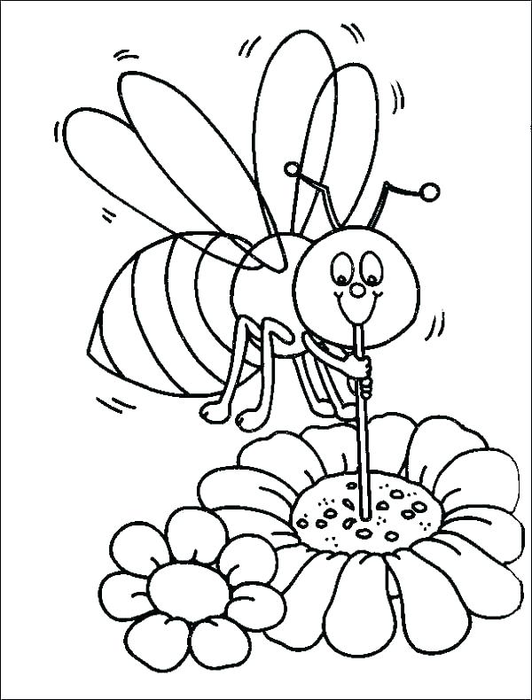 Buzzing Bee Coloring Pages Printable 10