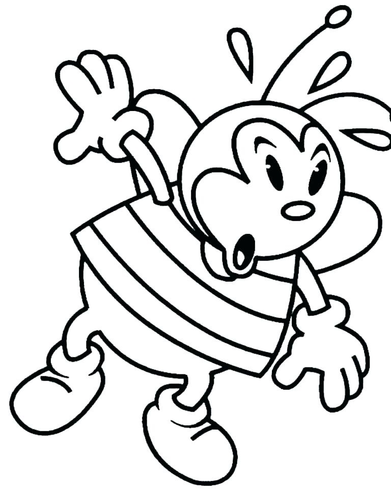 Buzzing Bee Coloring Pages Printable 14