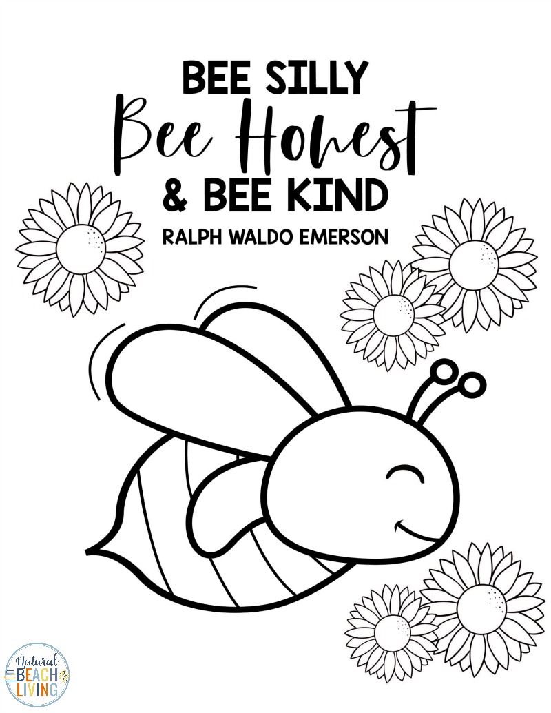 Buzzing Bee Coloring Pages Printable 19