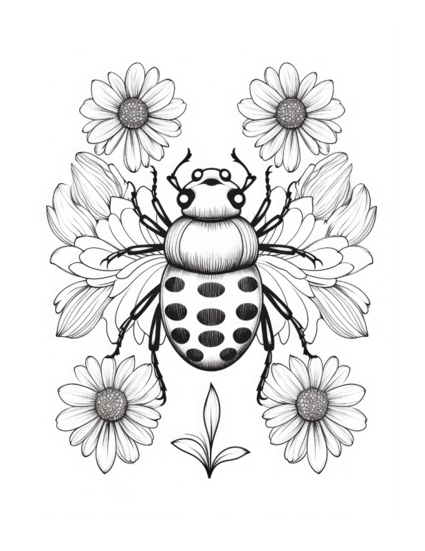 Buzzing Bee Coloring Pages Printable 2