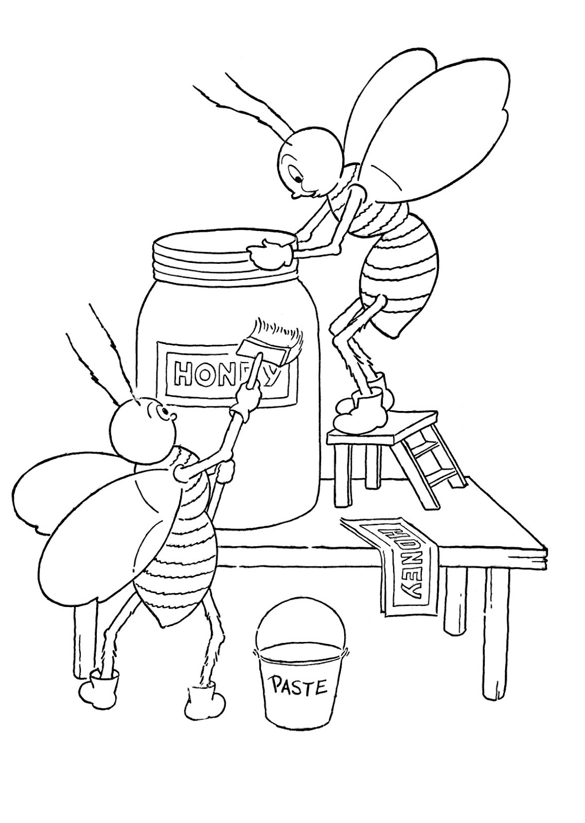 Buzzing Bee Coloring Pages Printable 20